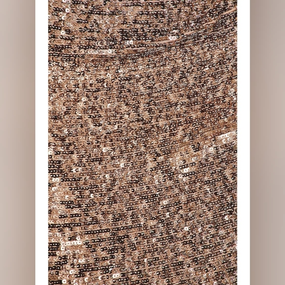 6. NWT JONATHAN SIMKHAI ZAY HAMMERED SEQUIN DRAPED BUSTIER MIDI DRESS - Picture 4 of 7